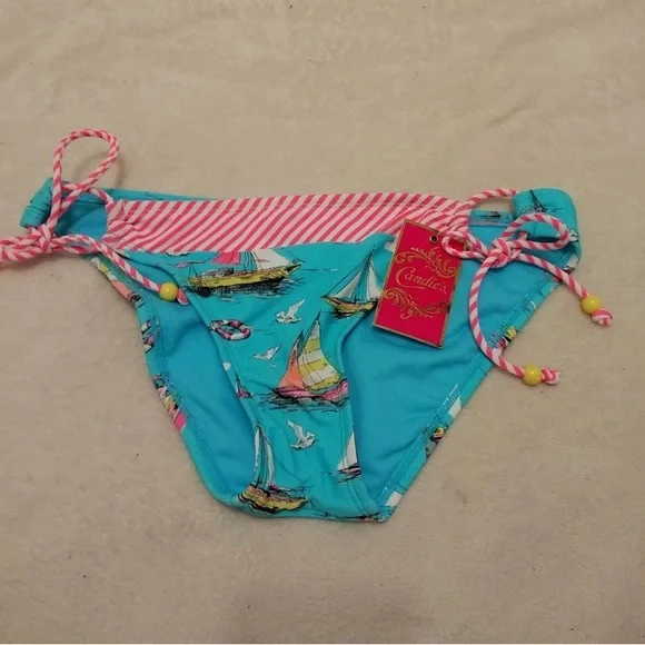 Candie's Vibrant Sailboat Nautical Bikini Bottom - Picture 11 of 11